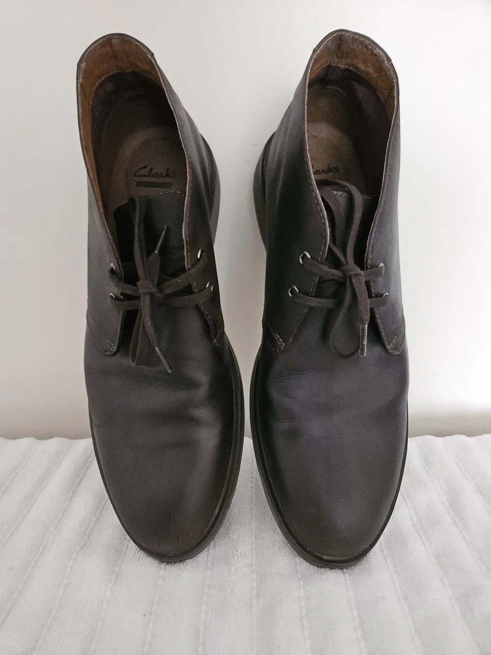 Clarks Collection Men's Brown Leather Chukka Boots Lace-Up US 13.